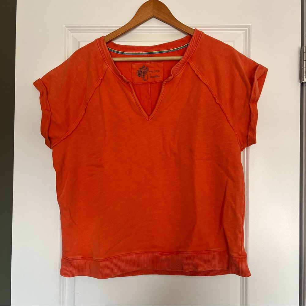 Pilcro French Terry Cropped muscle-tee sweatshirt - GUC